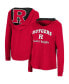 Фото #1 товара Women's Scarlet Rutgers Scarlet Knights Catalina Hoodie Long Sleeve T-shirt