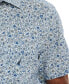 Men's Floral Print Short-Sleeve Button-Up Shirt