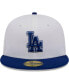 Фото #3 товара Men's White, Royal Los Angeles Dodgers Optic 59FIFTY Fitted Hat
