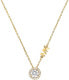 Gentle gold-plated necklace with zircons MKC1208AN710