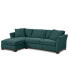 Фото #3 товара Elliot II 107" Fabric 2-Pc. Chaise Sleeper Sectional Sofa, Created for Macy's