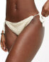 Фото #2 товара Rip Curl Oceans Together crochet tie side bikini bottom in cream