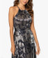 ფოტო #3 პროდუქტის Metallic Floral Halter Gown