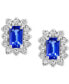 ფოტო #3 პროდუქტის EFFY® Tanzanite (3/4 ct. t.w.) & Diamond (1/10 ct. t.w.) Stud Earrings in Sterling Silver