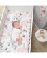 Фото #3 товара Signature Botanical Baby Watercolor Floral Cotton Crib Sheet- White