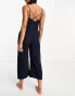 Фото #2 товара IIsla & Bird beach wide leg strappy jumpsuit in blackened pearl