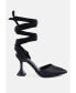 Фото #1 товара Women's Fonda Spool Heel Tie Up Satin Sandals