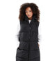 Vero Moda padded longline gilet in black