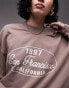 Фото #2 товара Topshop graphic co ord San Fransico sweat in chocolate