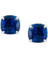 Фото #3 товара EFFY® London Blue Topaz Cushion Stud Earrings (6-1/10 ct. t.w.) in Sterling Silver