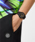 ფოტო #5 პროდუქტის Men's Thunderstorm Black Silicone Strap Watch 40mm