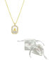 ფოტო #3 პროდუქტის 14K Gold-Plated White Mother-of-Pearl Initial Tablet Necklace