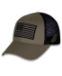 ფოტო #1 პროდუქტის Men's Olive, Black Kyle Larson Tonal Flag Snapback Adjustable Hat