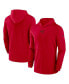 Фото #1 товара Men's Red Tampa Bay Buccaneers Sideline Performance Long Sleeve Hoodie T-shirt