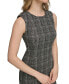 ფოტო #4 პროდუქტის Women's Plaid Sleeveless Sheath Dress