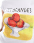 Фото #4 товара ASOS DESIGN baby tee with des oranges graphic in cream