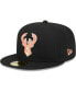 Фото #4 товара Men's Black Milwaukee Bucks Floral Side 59FIFTY Fitted Hat