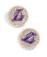 ფოტო #2 პროდუქტის Women's Los Angeles Lakers Statement Stud Earrings
