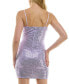 ფოტო #2 პროდუქტის Juniors' Metallic Surplice Sleeveless Bodycon Dress