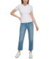 ფოტო #5 პროდუქტის Petite Short-Sleeve Rib-Knit Henley Top