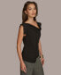 Donna Karan Women's Sleeveless Asymmetric Blouse