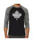 Фото #1 товара Canadian National Anthem Men's Raglan Word Art T-shirt