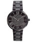 Фото #1 товара Часы и аксессуары I.N.C. International Concepts Женские наручные часы с браслетом из блесток Черного тона 36мм, созданные для Macy's