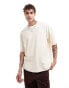 ASOS DESIGN oversized heavyweight t-shirt in beige texture