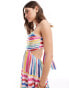 Фото #1 товара Anaya tie back maxi dress in multi stripe