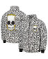 Фото #1 товара Men's White The Simpsons Bart Leopard Print Raglan Full-Zip Puffer Jacket