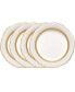 Фото #1 товара Charlotta Gold Set of 4 Scalloped Accent Plates, Service For 4