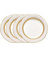 Charlotta Gold Set of 4 Scalloped Accent Plates, Service For 4