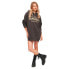 Фото #3 товара SUPERDRY Luxe Metallic Logo Hood Long Sleeve Short Dress