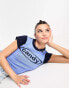 Basic Pleasure Mode – T-Shirt aus Strick in Babyblau mit „Candy“-Slogan