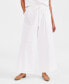 Фото #1 товара Petite Gauze Wide-Leg Pull-On Pants, Created for Macy's