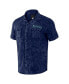 Фото #2 товара Men's Darius Rucker Collection by Navy Distressed Seattle Mariners Denim Team Color Button-Up Shirt