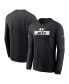 Фото #1 товара Men's Black New York Jets Sideline Performance Long Sleeve T-Shirt