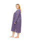 ფოტო #2 პროდუქტის Plus Size Long-Sleeve Henley Print Sleepshirt