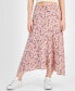 Фото #1 товара Juniors' Printed Asymmetric Maxi Skirt