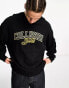 COLLUSION sweatshirt with varsity print in black