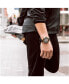 ფოტო #6 პროდუქტის Men's Automatic Black Silicone Strap Watch 46mm 98A177