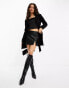 Forever New Petite formal wrap short coat in black