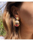 ფოტო #3 პროდუქტის Envy Me Dangle Prehnite Moonstone Gemstone Diamond Yellow Gold Plated Silver Earrings