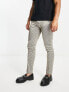 Фото #2 товара ASOS DESIGN skinny smart trousers in retro brown monogram print