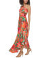 Фото #5 товара Women's Floral-Print One-Shoulder Maxi Dress