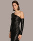 Фото #5 товара Donna Karan Women's Sequin One-Shoulder Gown Dress