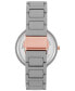 Women's Quartz Gray Rubberized Alloy Link Bracelet Watch, 40.5mm