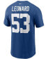 ფოტო #3 პროდუქტის Men's Shaquille Leonard Royal Indianapolis Colts Name and Number T-shirt
