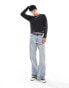 Фото #4 товара Reclaimed Vintage long sleeve notch neck t-shirt in washed charcoal