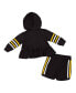 Girls Infant Black Iowa Hawkeyes Spoonful Full-Zip Hoodie and Shorts Set